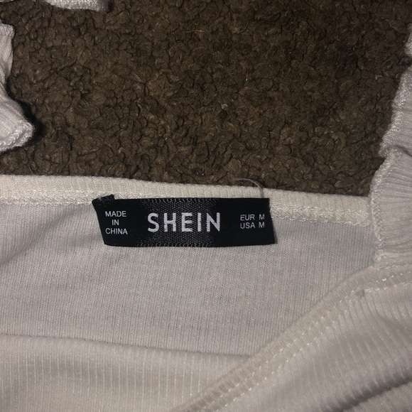 white body suite with ruffled straps. - Picture 2 of 2